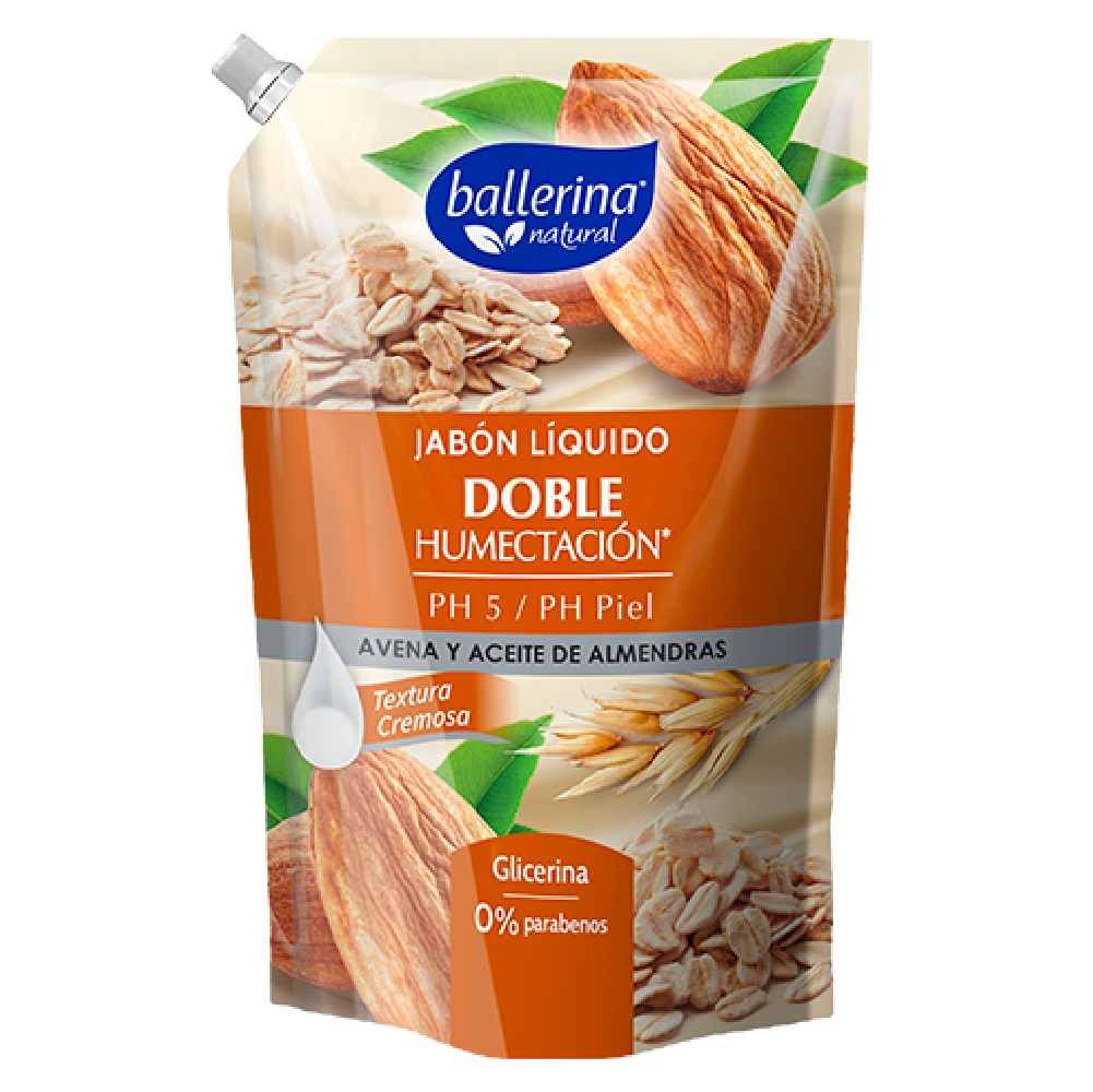 Jabon líquido avena almendras dp BALLERINA 12x750ml