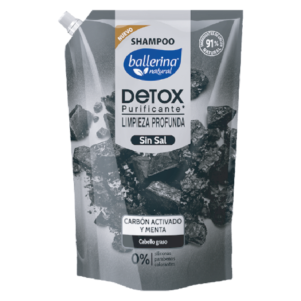 Shampoo Carbón y Menta dp BALLERINA 12x750ml