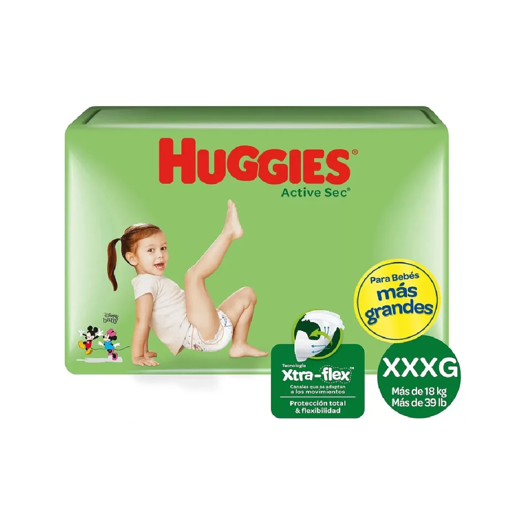Pañal Active Sec XG Smurf HUGGIES 8x10un