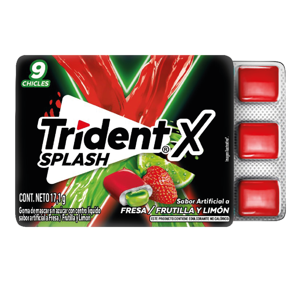 Trident Splash Fresa Limón 10x17.1g 
