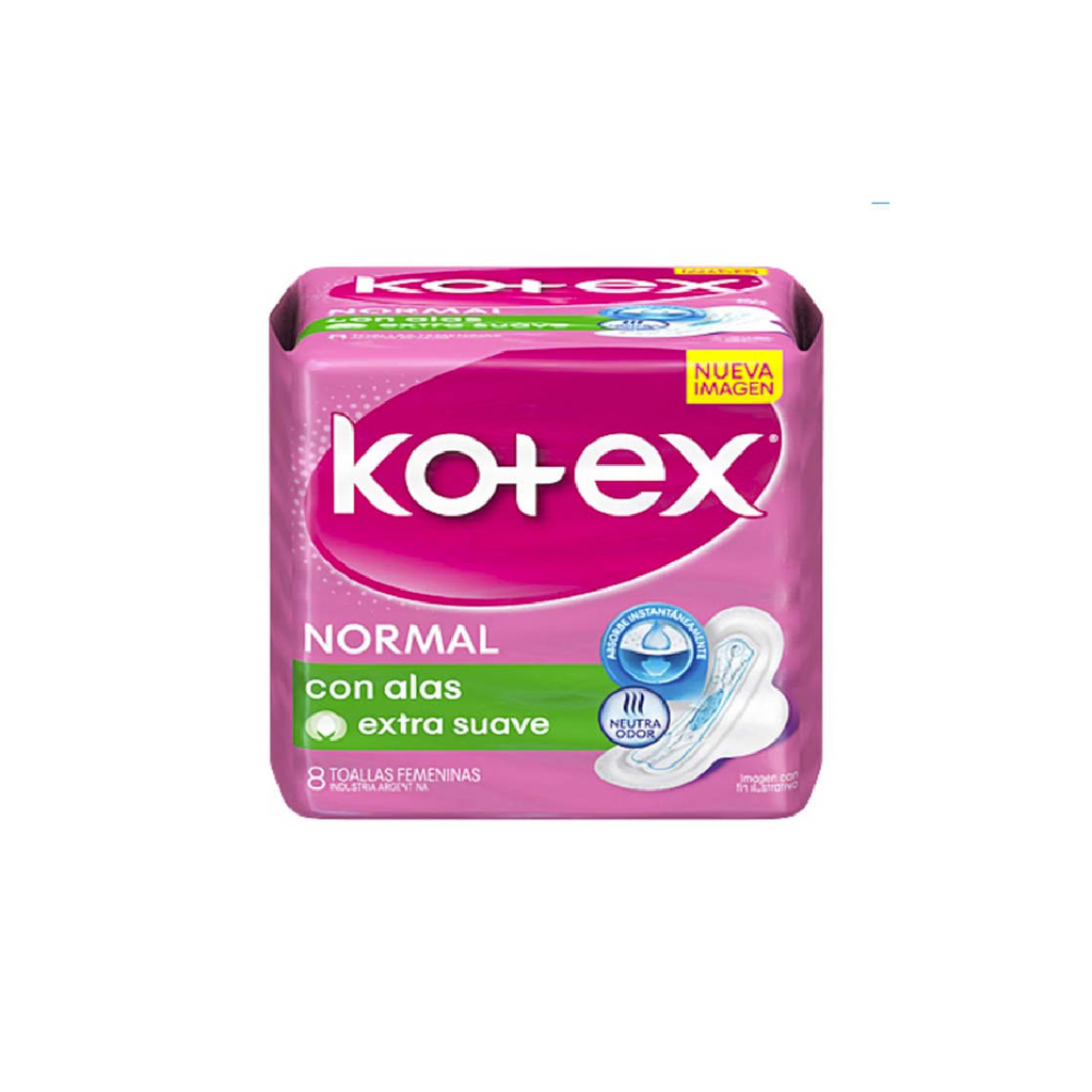 Toalla Femenina Normal Tela C/A KOTEX  6x8un