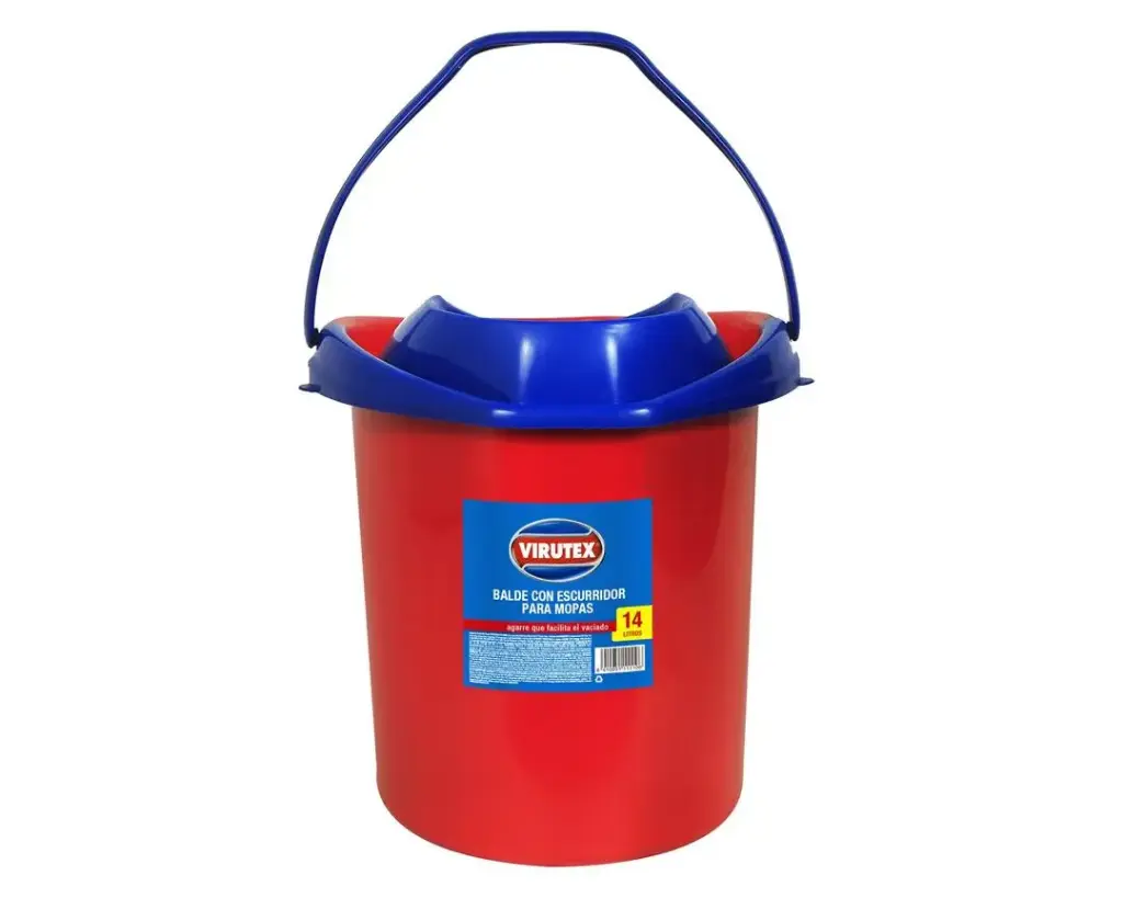 Balde con Escurridor VIRUTEX 5x14L