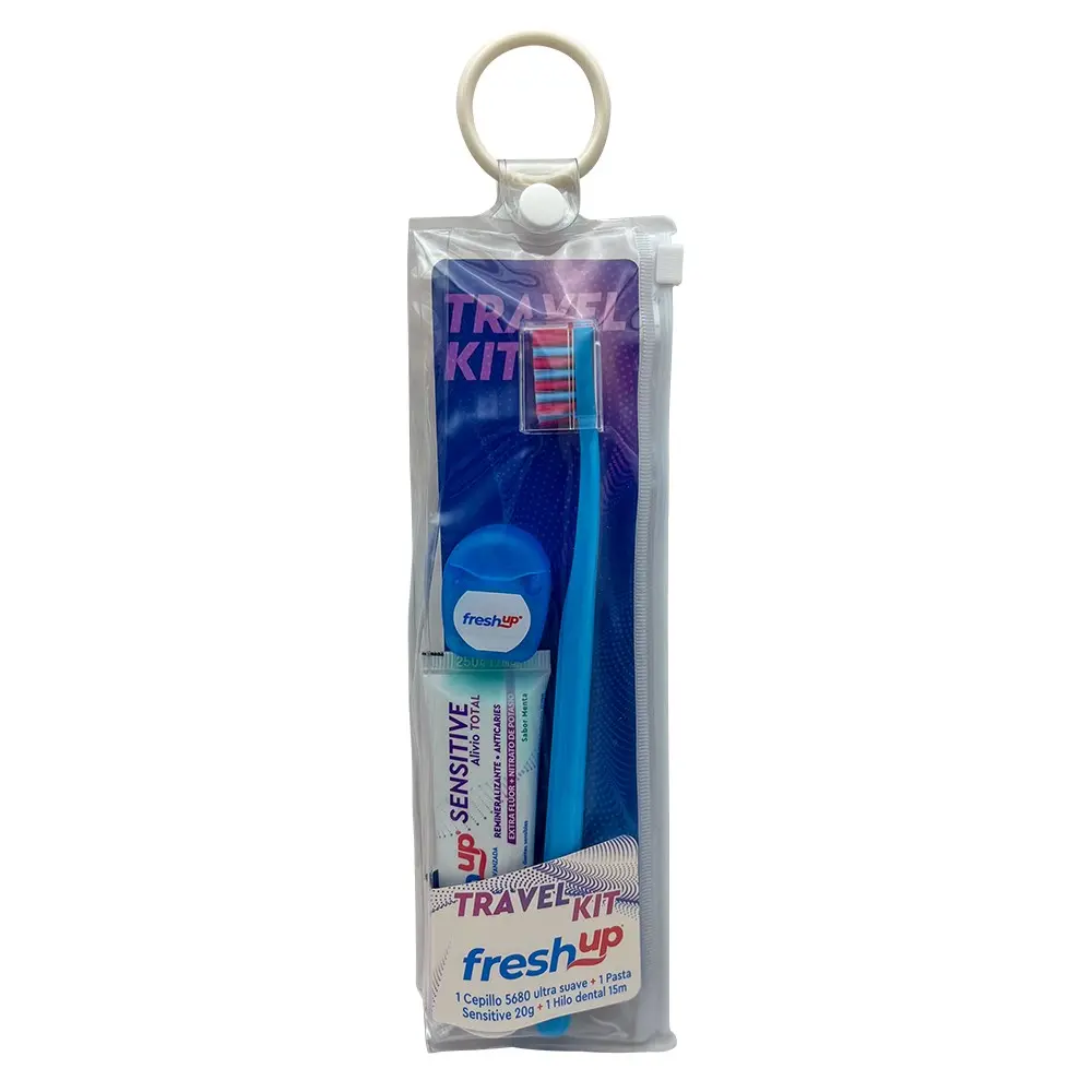 Travel Kit: Cepillo+Hilo+Pasta Sensitive FreshUp 1un