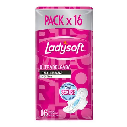 Toalla Femenina día Rosa LADYSOFT 12x16un
