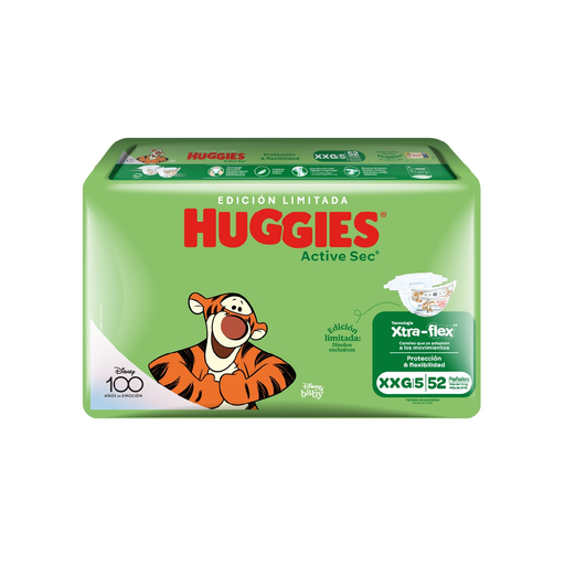 [12041] Pañal Active Sec XXG  HUGGIES 2x52u