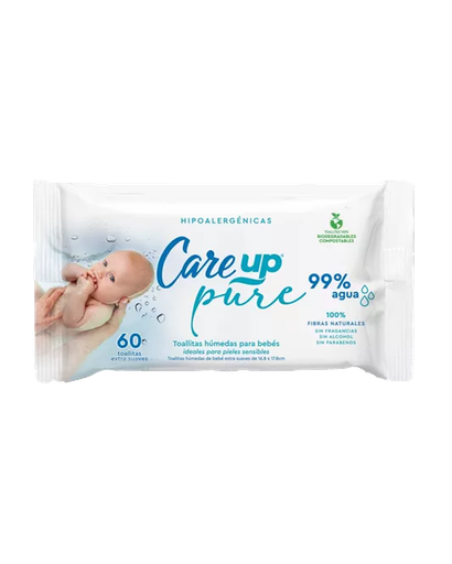 [46052] Toalla Húmeda Pure Bebé CareUp 24x60un