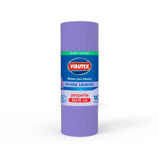 [16662] Bolsa Basura Reciclada Lavanda 50x70 VIRUTEX 50x10un