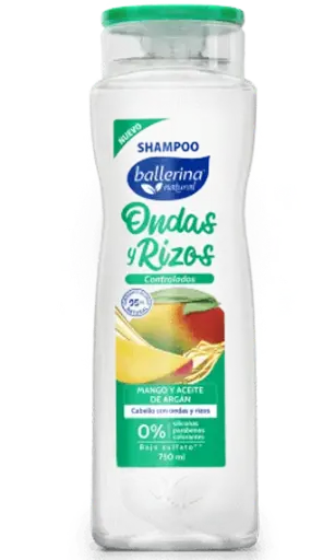[28562] Shampoo Ondas y Rizos Frasco BALLERINA 10x750ml