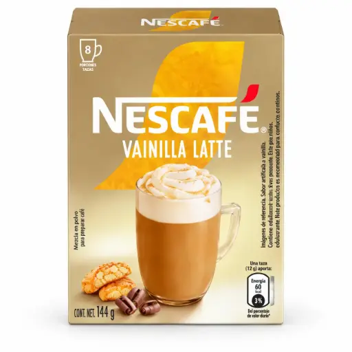 [148052] Café Instantáneo Vainilla Latte NESCAFÉ 8x14gr